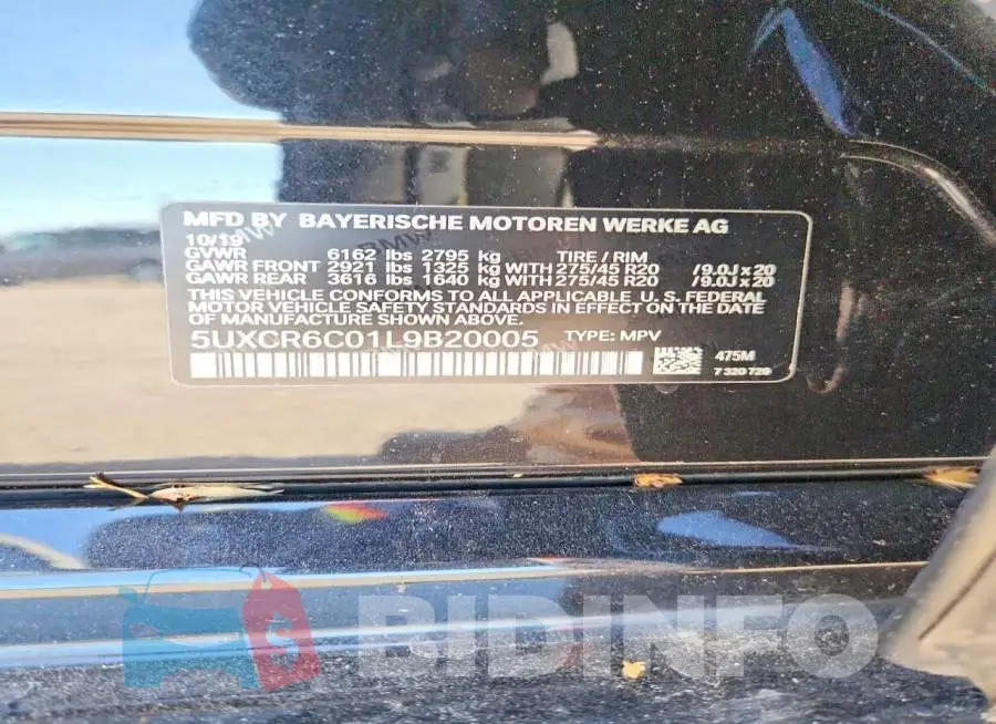 5UXCR6C01L9B20005 Photo# 13