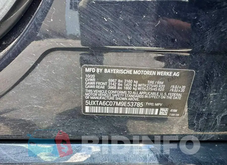 5UXTA6C07M9E53785 Photo# 10