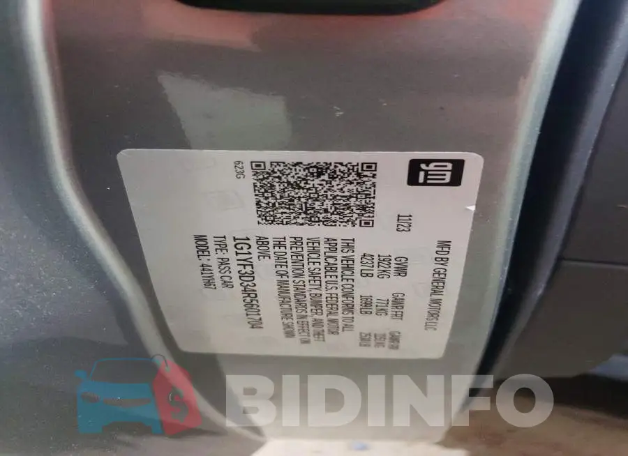 1G1YF3D34R5601704 Photo# 12