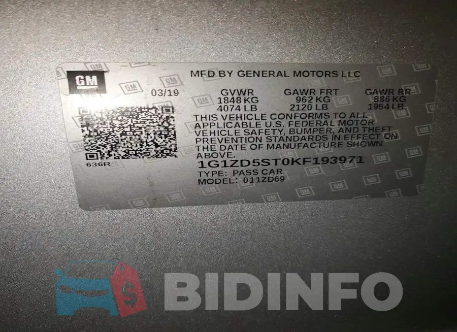 1G1ZD5ST0KF193971 Photo# 12