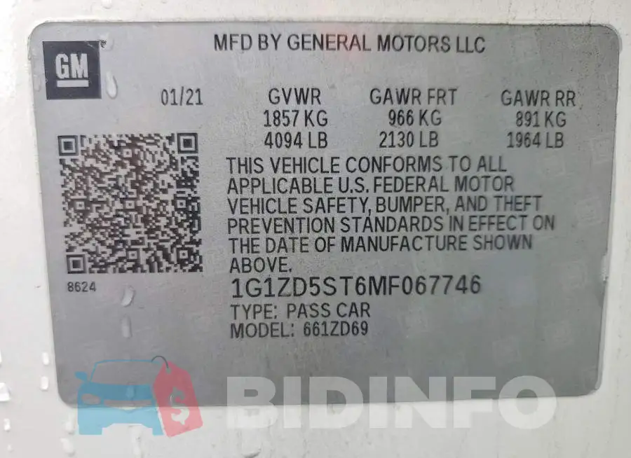 1G1ZD5ST6MF067746 Photo# 13