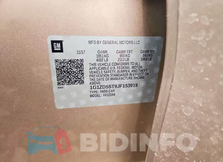 1G1ZD5ST9JF153919 Photo# 12