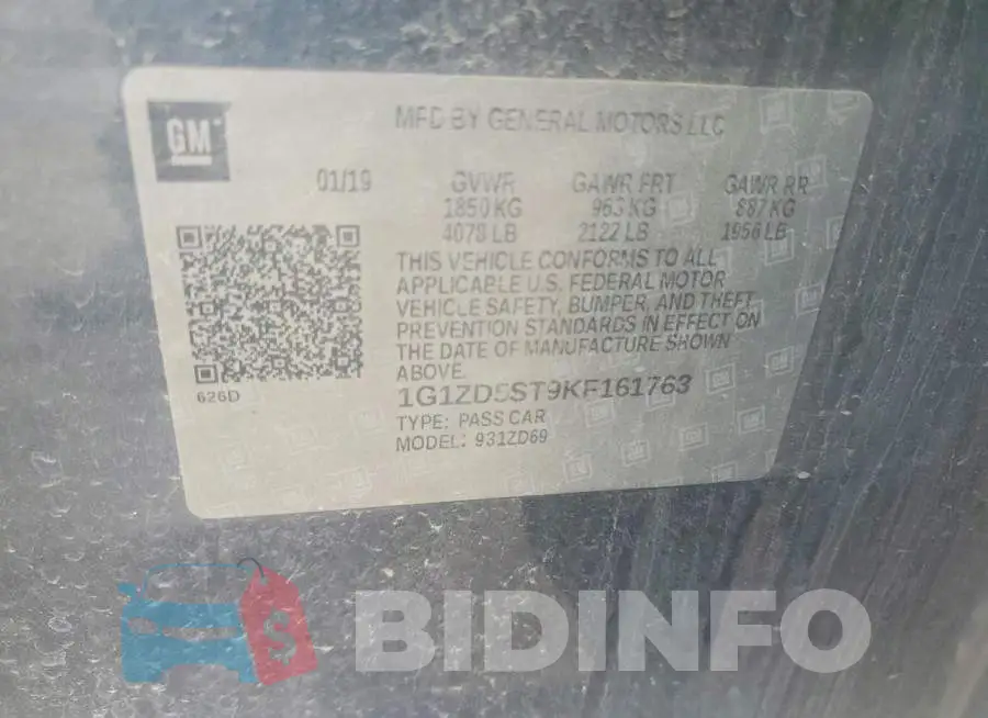 1G1ZD5ST9KF161763 Photo# 12
