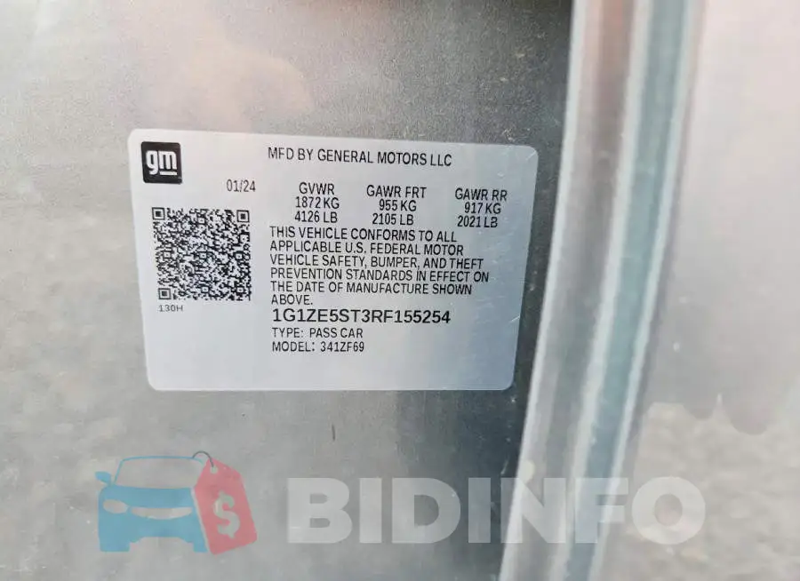 1G1ZE5ST3RF155254 Photo# 12