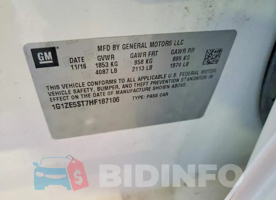 1G1ZE5ST7HF187106 Photo# 12