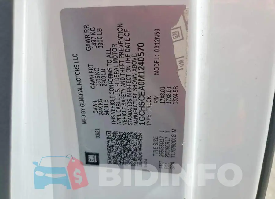 1GCHSCEA0M1240570 Photo# 12