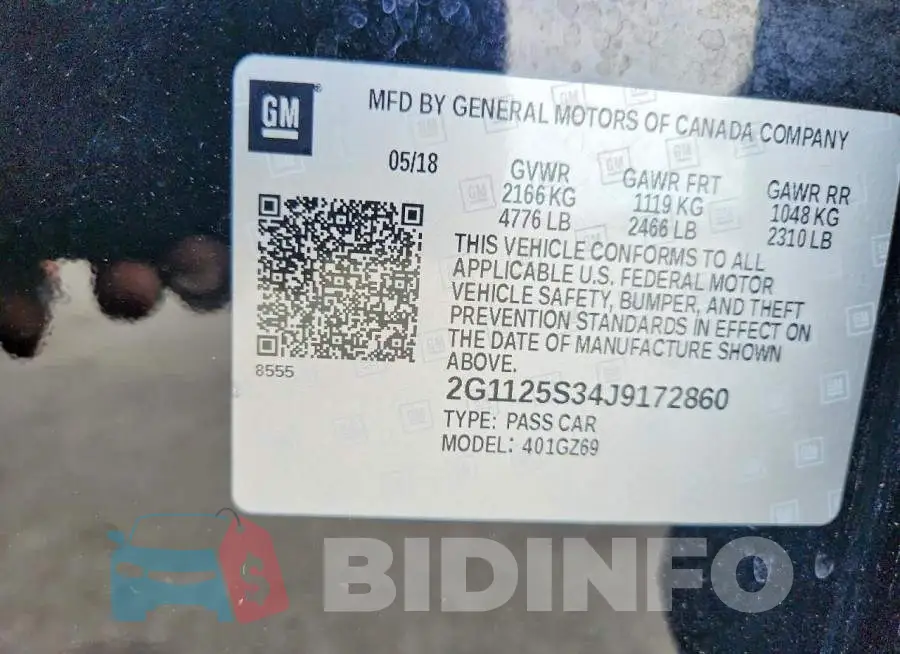 2G1125S34J9172860 Photo# 12