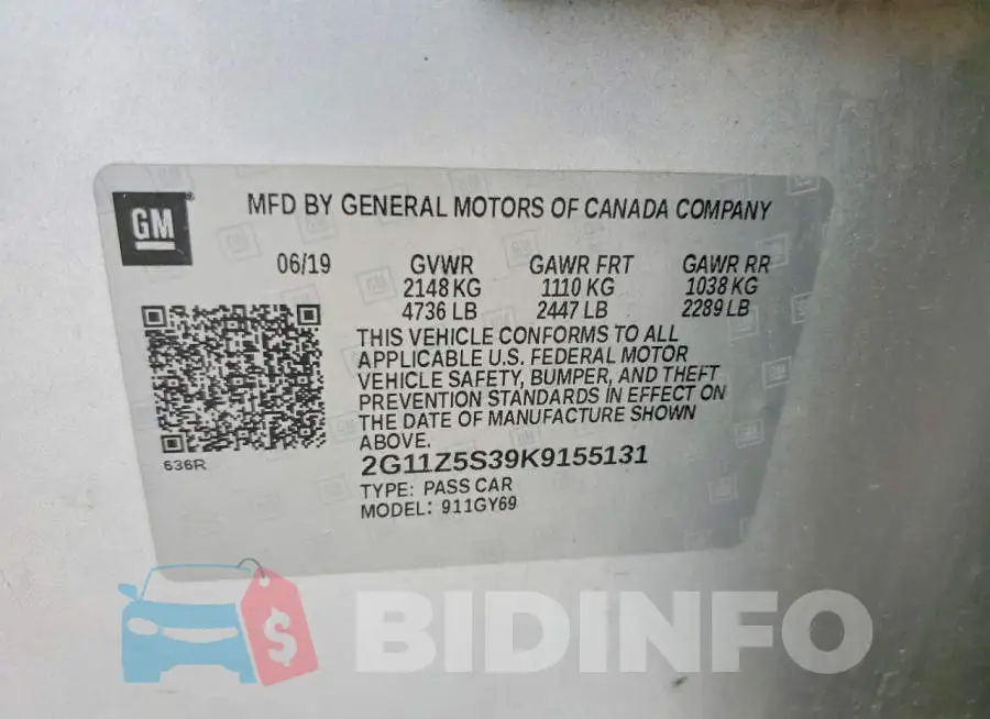 2G11Z5S39K9155131 Photo# 12