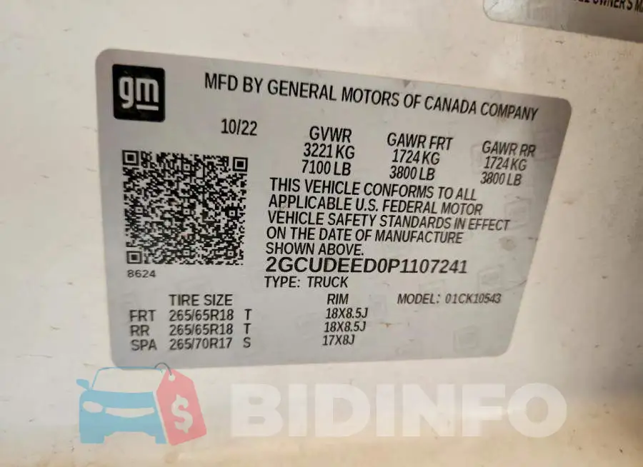2GCUDEED0P1107241 Photo# 13