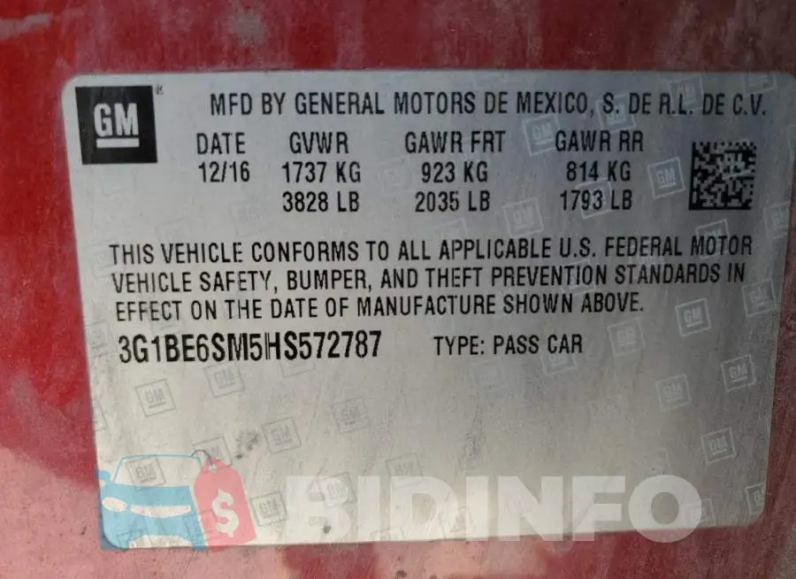 3G1BE6SM5HS572787 Photo# 13