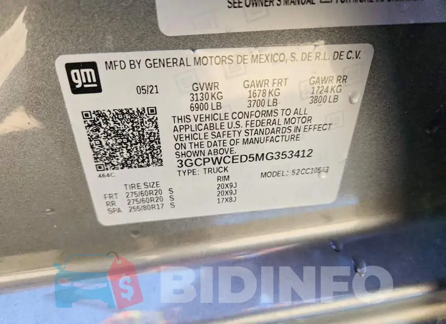 3GCPWCED5MG353412 Photo# 13