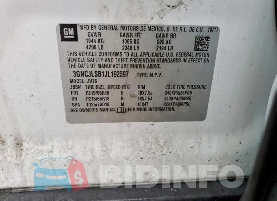 3GNCJLSB1JL192597 Photo# 13