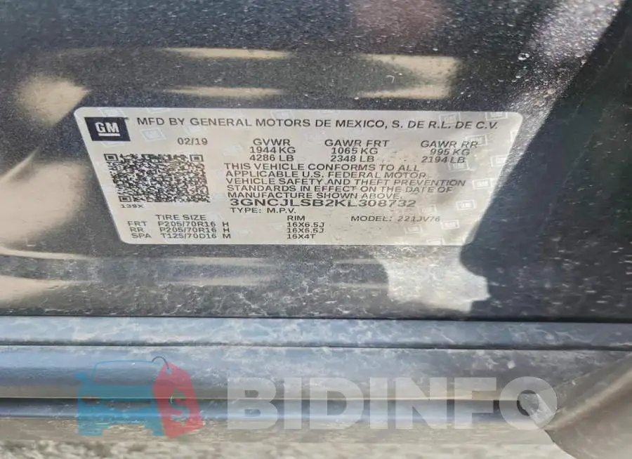 3GNCJLSB2KL308732 Photo# 13
