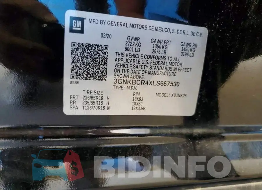 3GNKBCR4XLS667530 Photo# 13