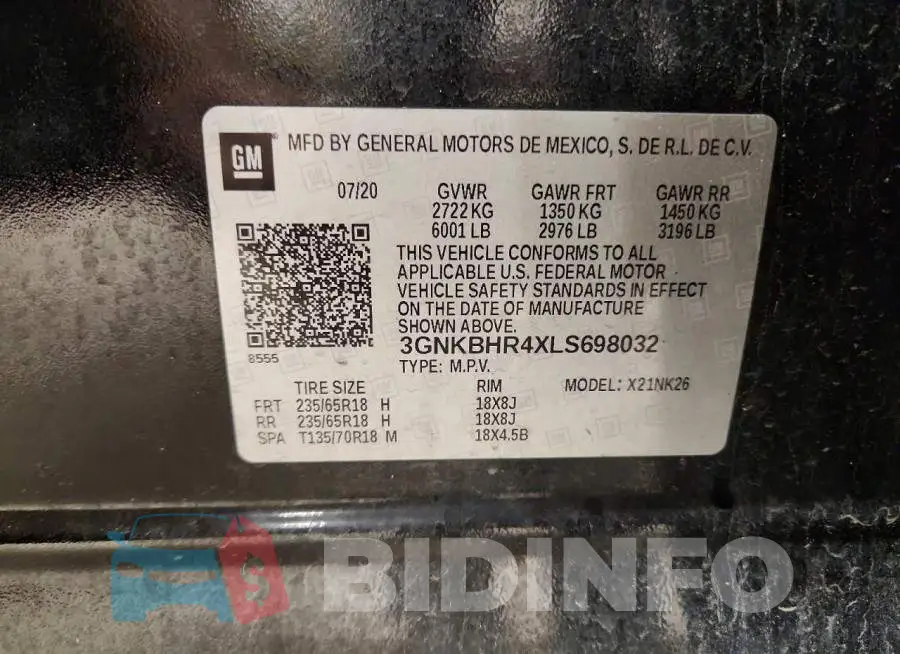 3GNKBHR4XLS698032 Photo# 13