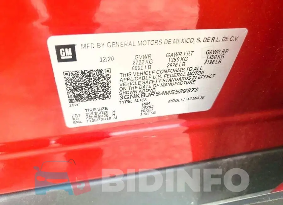 3GNKBJRS4MS529373 Photo# 13