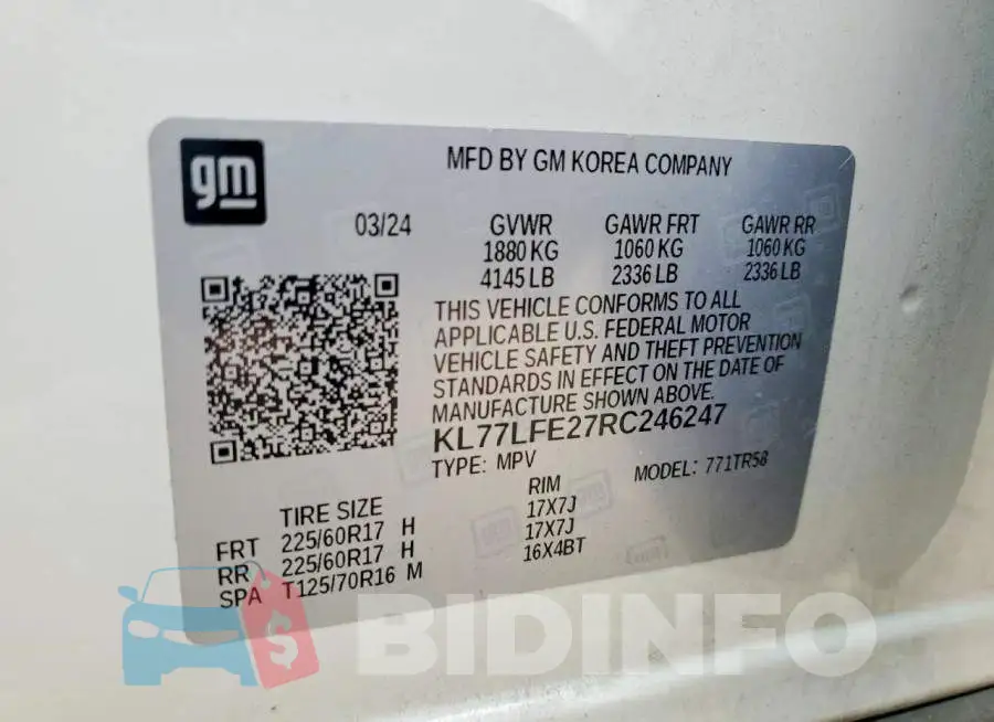 KL77LFE27RC246247 Photo# 14
