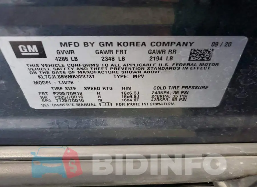 KL7CJLSB6MB323731 Photo# 13