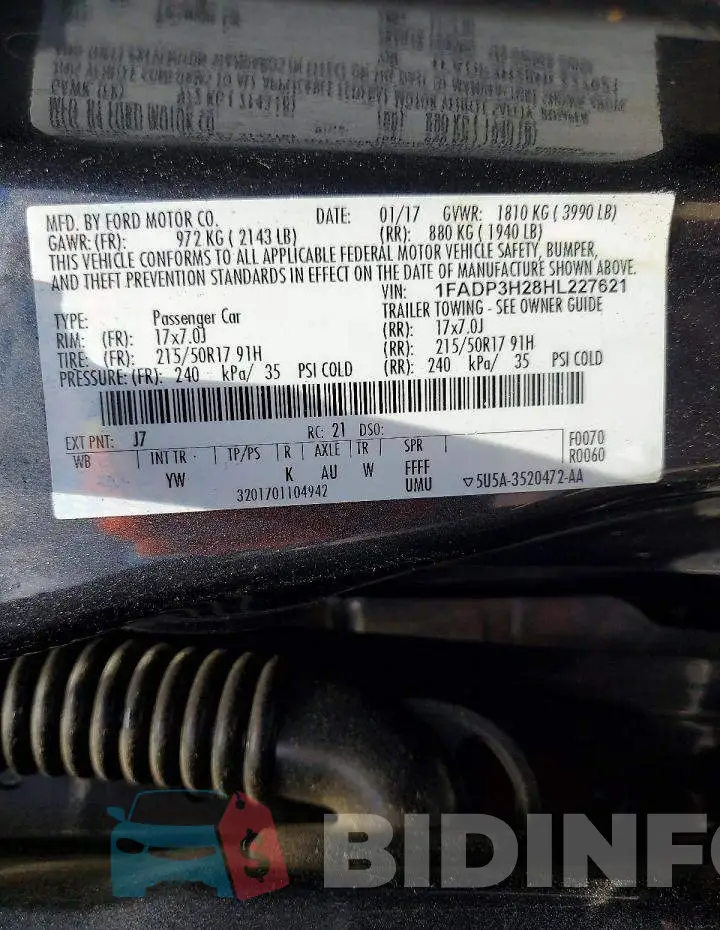 1FADP3H28HL227621 Photo# 13