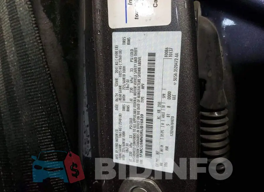 1FMCU9MN5RUB16839 Photo# 13