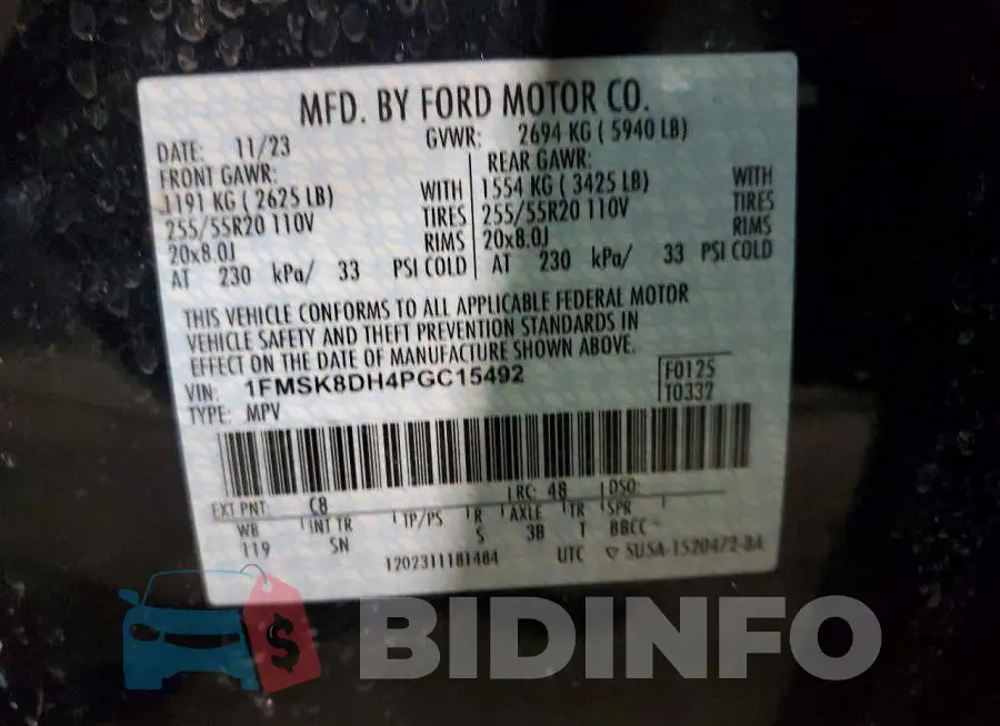 1FMSK8DH4PGC15492 Photo# 13
