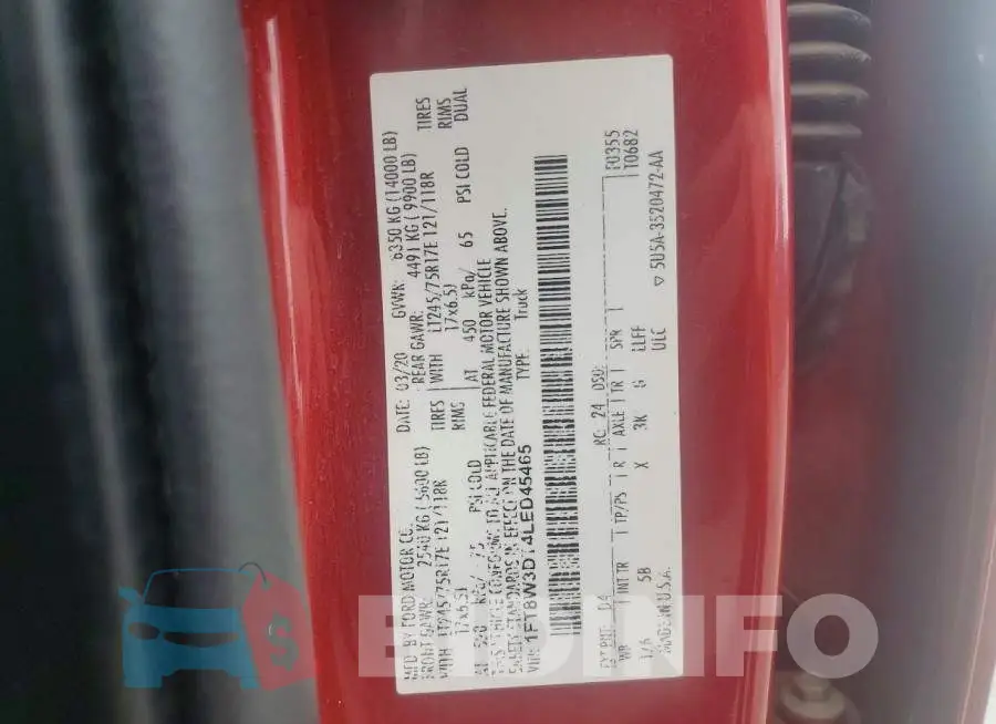 1FT8W3DT4LED45465 Photo# 13