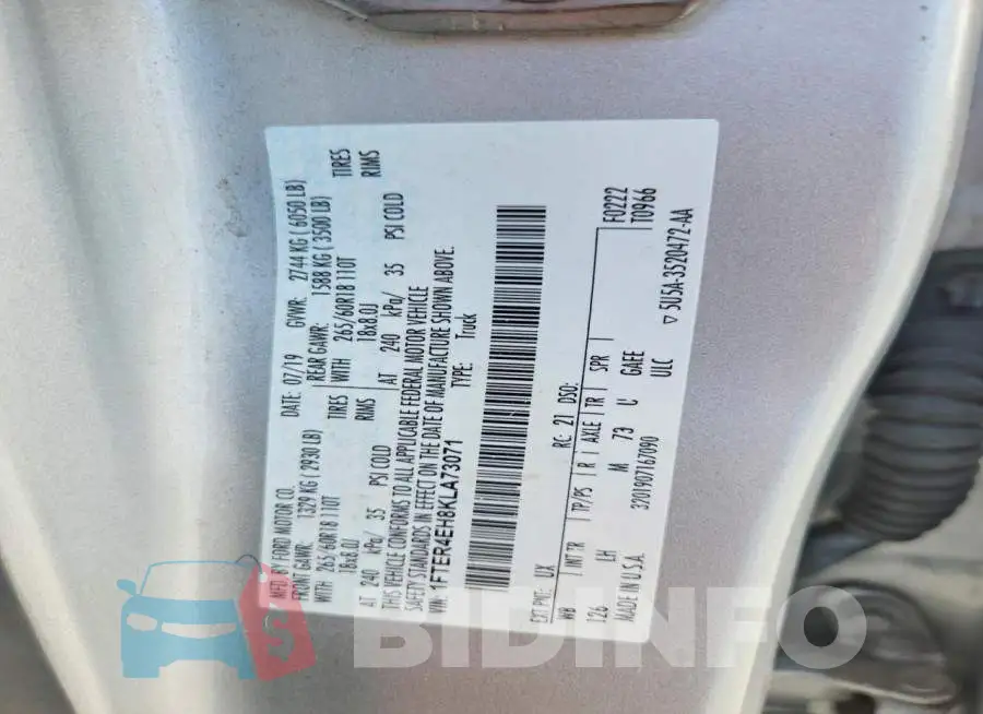 1FTER4EH8KLA73071 Photo# 12