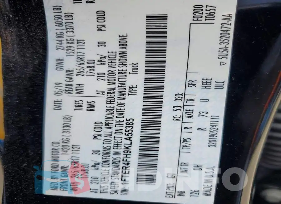 1FTER4FH9KLA55385 Photo# 12
