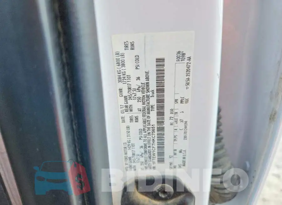 1FTEW1CF7HKC75651 Photo# 12