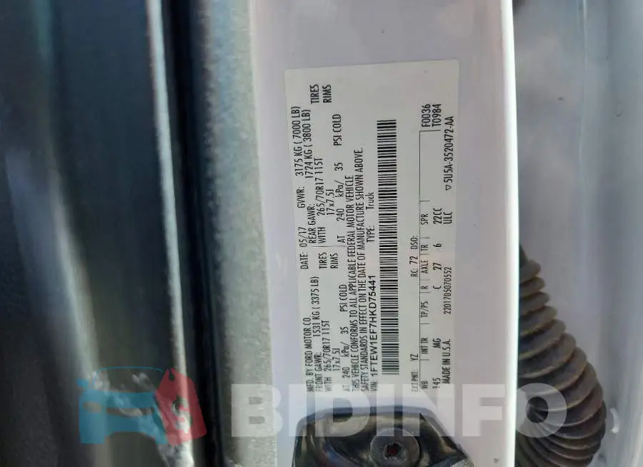 1FTEW1EF7HKD75441 Photo# 12