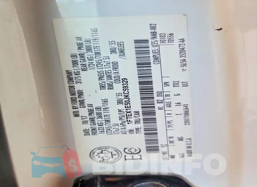 1FTEX1E50JKC59329 Photo# 12