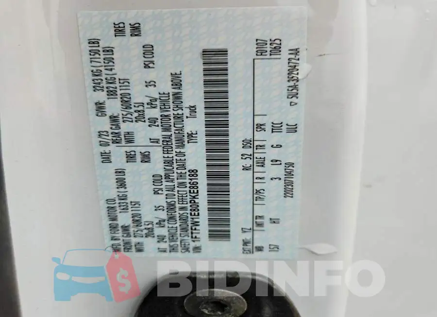 1FTFW1E80PKE86188 Photo# 13