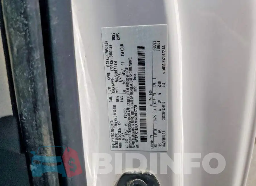 1FTFX1E8XMKD41779 Photo# 12