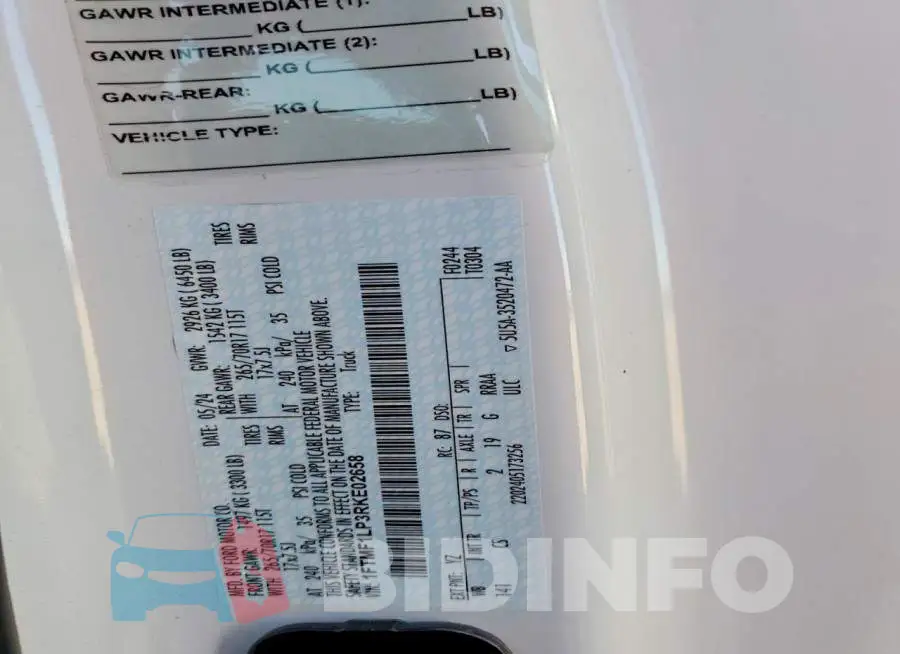 1FTMF1LP3RKE02658 Photo# 12