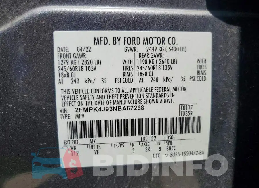 2FMPK4J93NBA67268 Photo# 13
