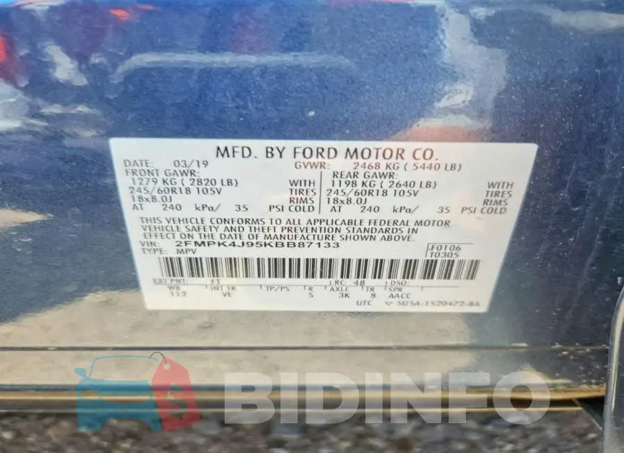 2FMPK4J95KBB87133 Photo# 13