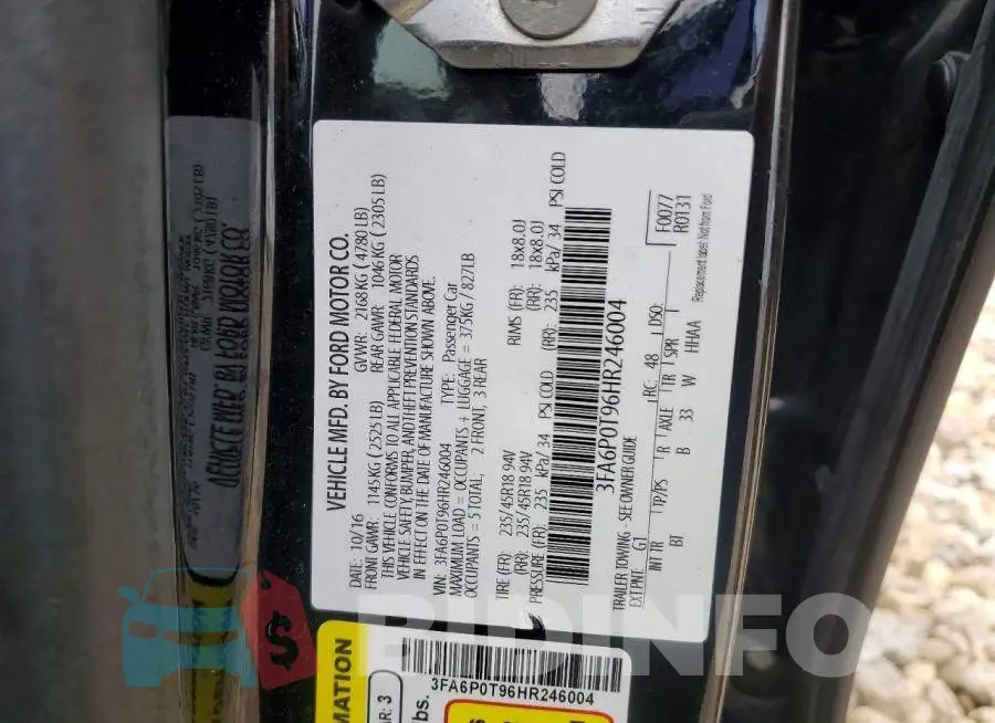 3FA6P0T96HR246004 Photo# 12