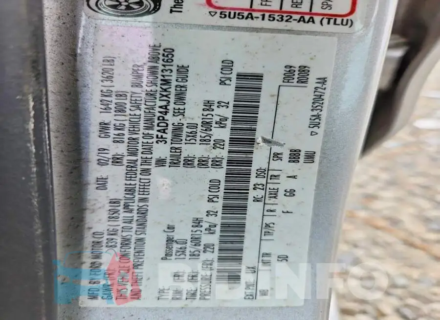 3FADP4AJXKM131650 Photo# 12