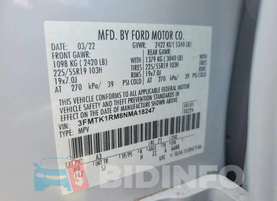 3FMTK1RM8NMA18247 Photo# 13
