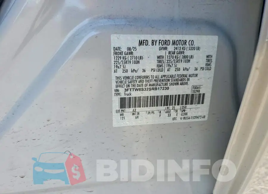3FTTW8S32SRB17230 Photo# 13