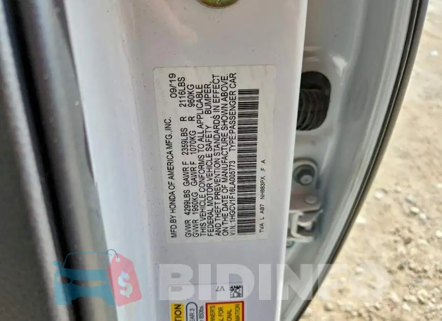 1HGCV1F16LA005773 Photo# 13