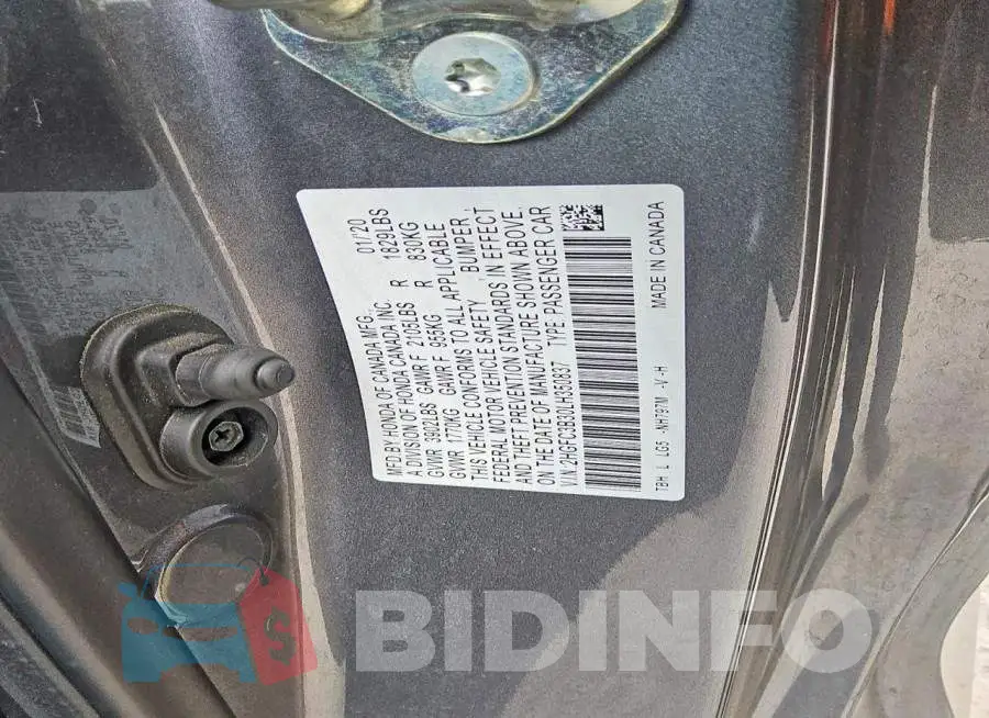 2HGFC3B30LH350837 Photo# 12