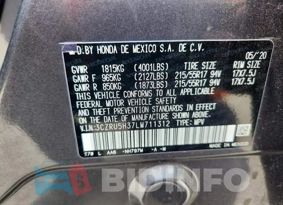 3CZRU5H37LM711312 Photo# 13