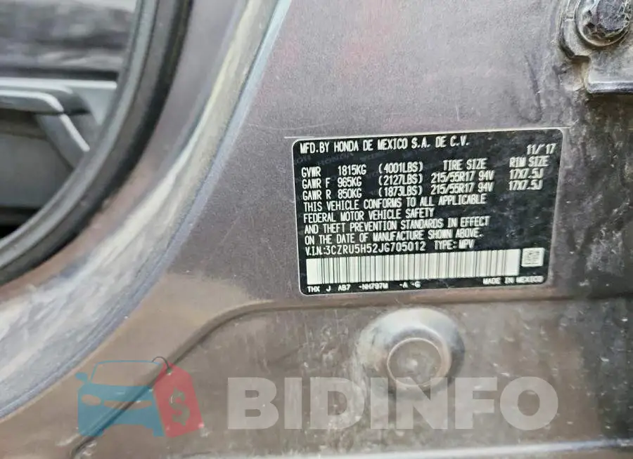 3CZRU5H52JG705012 Photo# 13
