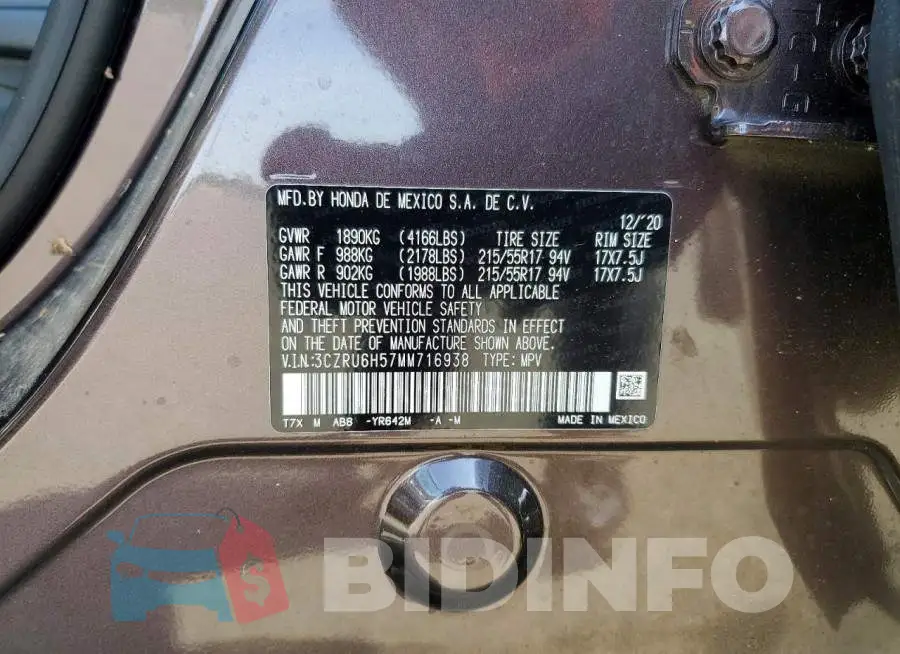 3CZRU6H57MM716938 Photo# 13