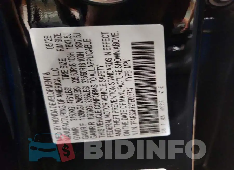 7FARS3H72TE005747 Photo# 14