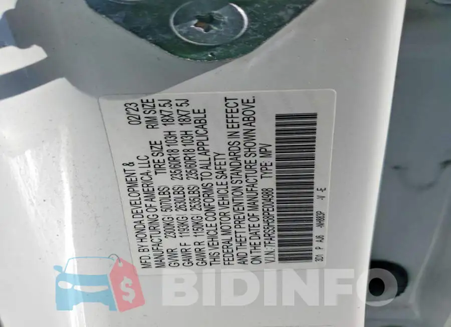 7FARS5H58PE004988 Photo# 13