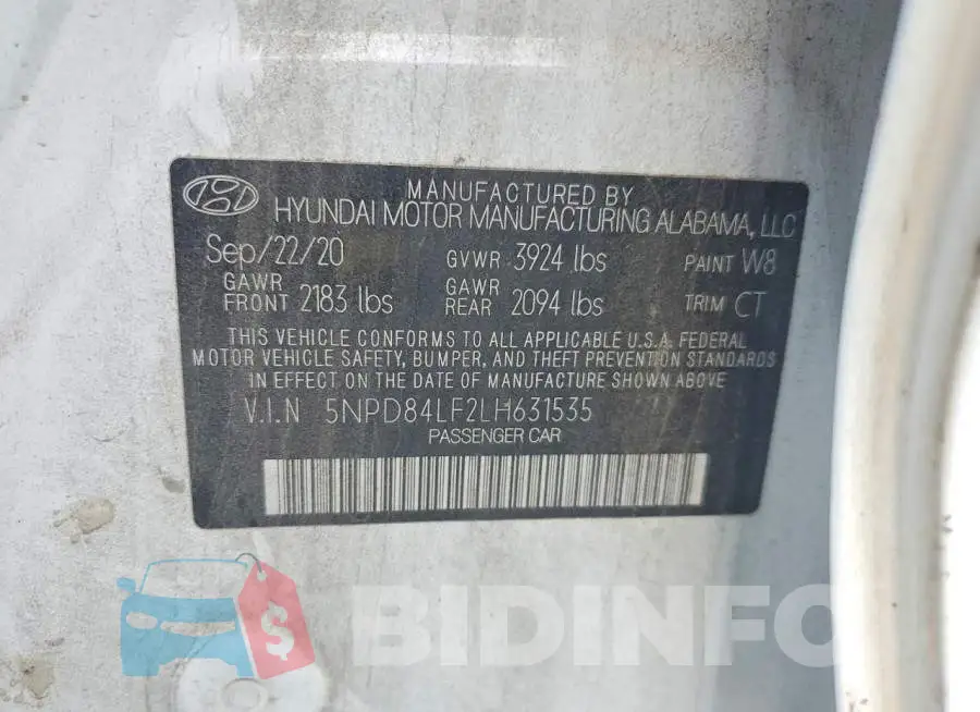5NPD84LF2LH631535 Photo# 13