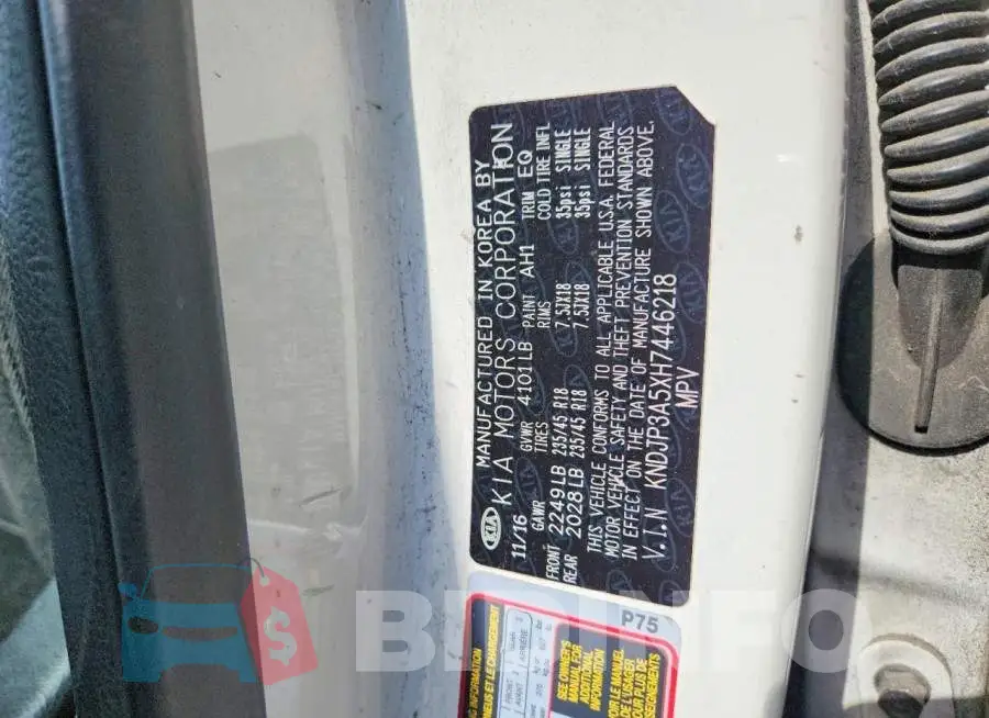 KNDJP3A5XH7446218 Photo# 12