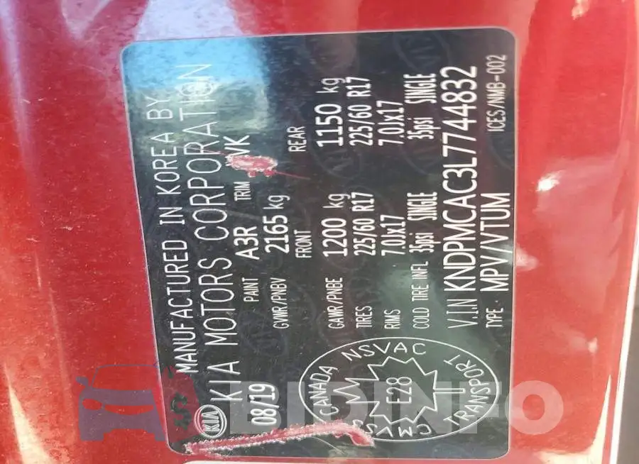KNDPMCAC3L7744832 Photo# 14